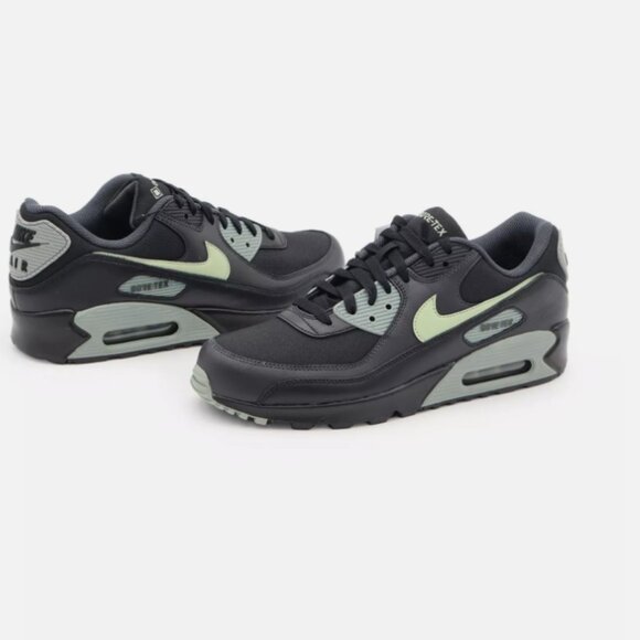 NIKE Air Max 90 GORE-TEX Running Shoes Mens 7.5 Womens 9 Black Green - Picture 9 of 9